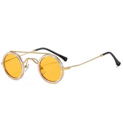 Unisex Vintage Round 'Imperial Circle' Metal Sunglasses