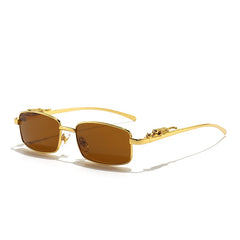 Men's Classic Round 'Peaky' Metal Wood Sunglasses