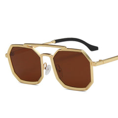 Unisex Hexagonal 'Athan' Metal  Sunglasses