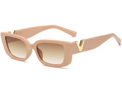 Women's Rectangular 'Metro' Plastic Sunglasses