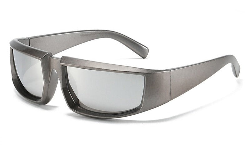 Women's Cycling Sports 'Silver Time' Plastic Sunglasses