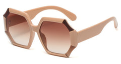 Women's Unique Polygonal 'Dice' Plastic Sunglasses