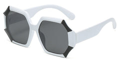 Women's Unique Polygonal 'Dice' Plastic Sunglasses