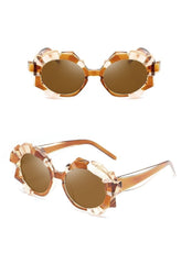 Women's Oval 'Crystal Gem' Plastic Sunglasses