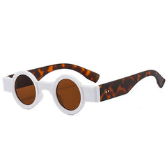 Unisex Retro Round 'Crazy Genius' Plastic Sunglasses