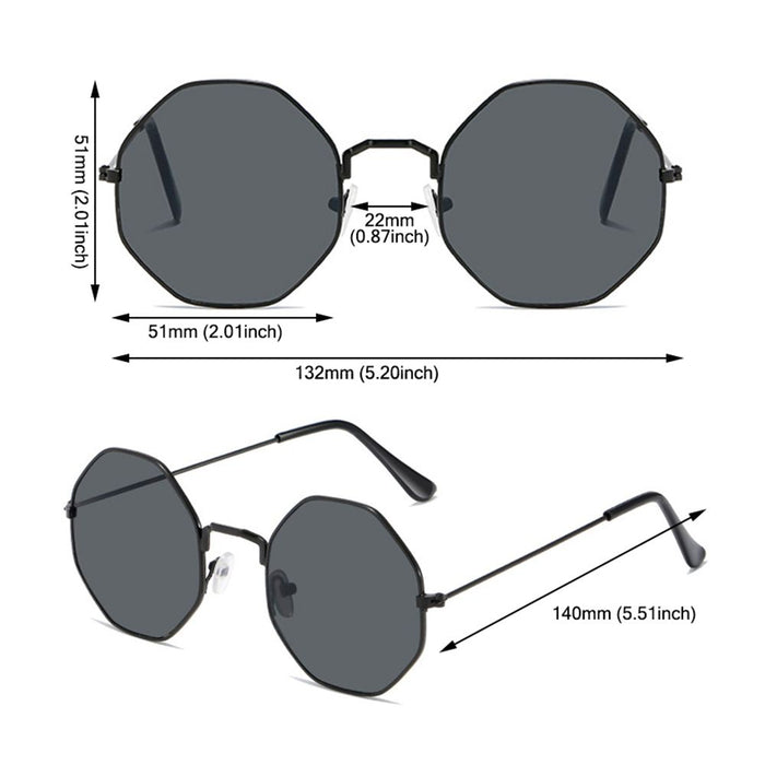 Women's  Octagonal 'Shammel' Metal Sunglasses