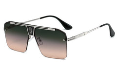 Men's Oversized Square 'Kuro' Metal Sunglasses