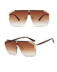 Women's Rimless 'Catwalk' Square Alloy Sunglasses