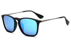 Women's Polarized Rectangle 'Benoite' Metal Sunglasses