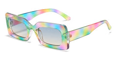 Women's Vintage Rectangle 'Boulder' Plastic Sunglasses