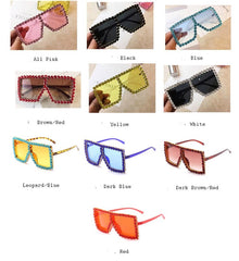 Women's Oversize Square 'Lura' Plastic Sunglasses