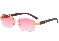 Women's Rimless 'Sultan' Plastic Sunglasses