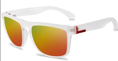 Unisex Square Polarized 'Raven' Plastic Sunglasses