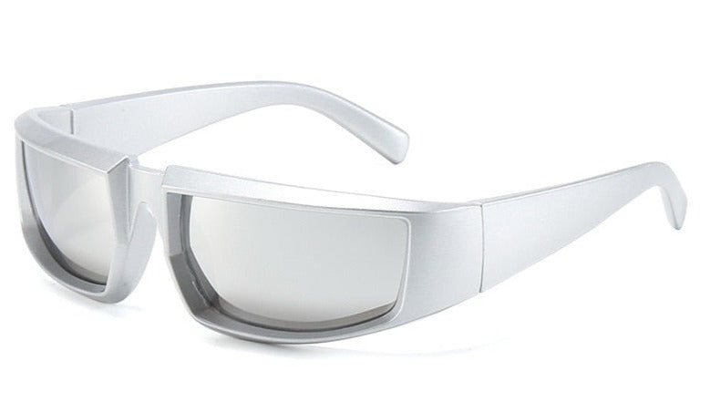 Women's Cycling Sports 'Silver Time' Plastic Sunglasses