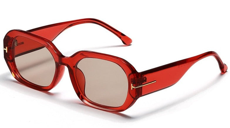 Women's Oversized Square 'Haroline Look' Plastic Sunglasses
