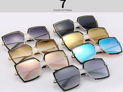 Women's Square 'Passion Collective' Metal Sunglasses