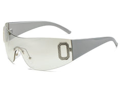 Women's Rimless Goggle 'Simply Atina' Plastic Sunglasses