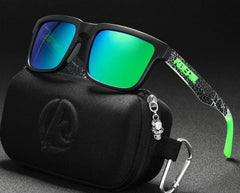 Men's Polarized Square 'Grinch Eye Wear' Plastic Sunglasses