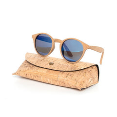 Men's Round Polarized 'Carlow' Wooden Sunglasses