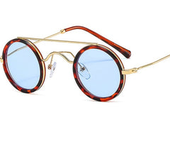 Unisex Vintage Round 'Imperial Circle' Metal Sunglasses