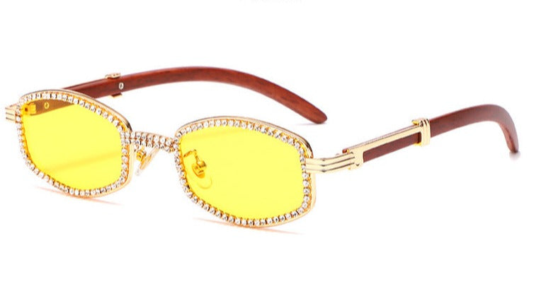 Women's Trendy Retro  'Miss Madam' Wooden Sunglasses