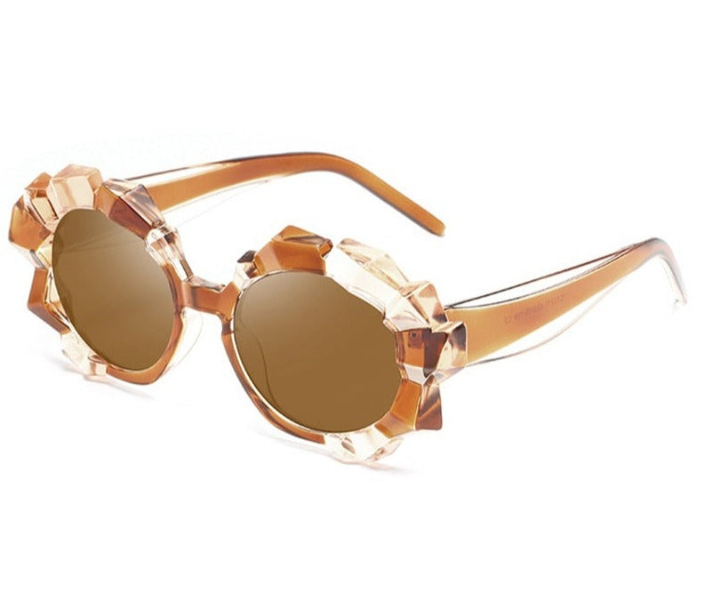 Women's Oval 'Crystal Gem' Plastic Sunglasses
