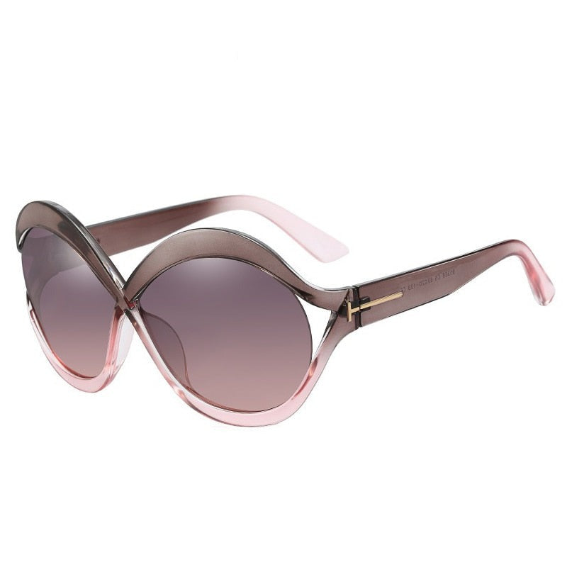 Women's Browline Oversized 'Infinite' Plastic Sunglasses