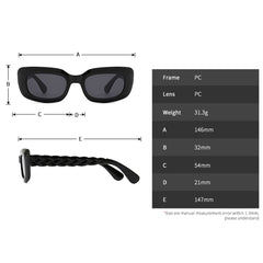 Women's Clear Square 'Fish Scale' Plastic Sunglasses