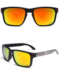 Men's Polarized Square 'Trevor Sign' Plastic Sunglasses