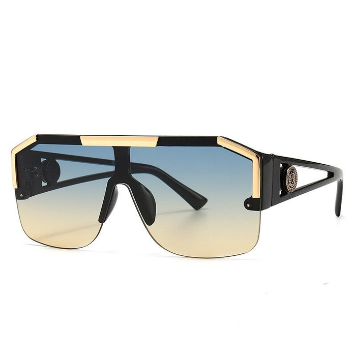 Unisex Square 'Chad' Semi Rimless Sunglasses