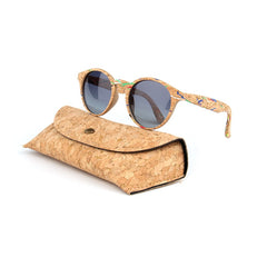 Men's Round Polarized 'Carlow' Wooden Sunglasses