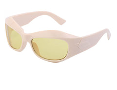 Unisex Oversized Oval 'Tornado City' Plastic Sunglasses