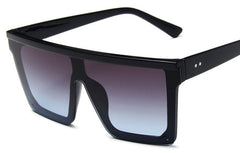 Women's Oversized Square 'Medusa' Plastic Sunglasses