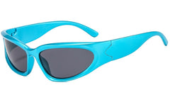 Women's Punk Rectangular 'Kelly Eye Wear' Plastic Sunglasses