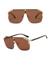 Women's Rimless 'Catwalk' Square Alloy Sunglasses