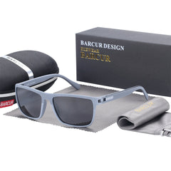 Men's Square Utralight 'Mysterious' Plastic Sunglasses