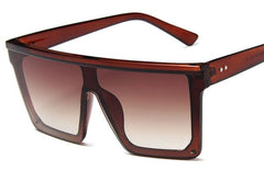 Women's Oversized Square 'Medusa' Plastic Sunglasses