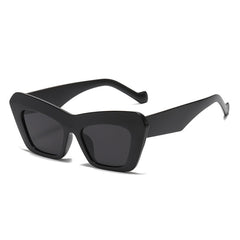 Women's Retro Jelly Frame 'Block Dash' Cat Eye Sunglasses