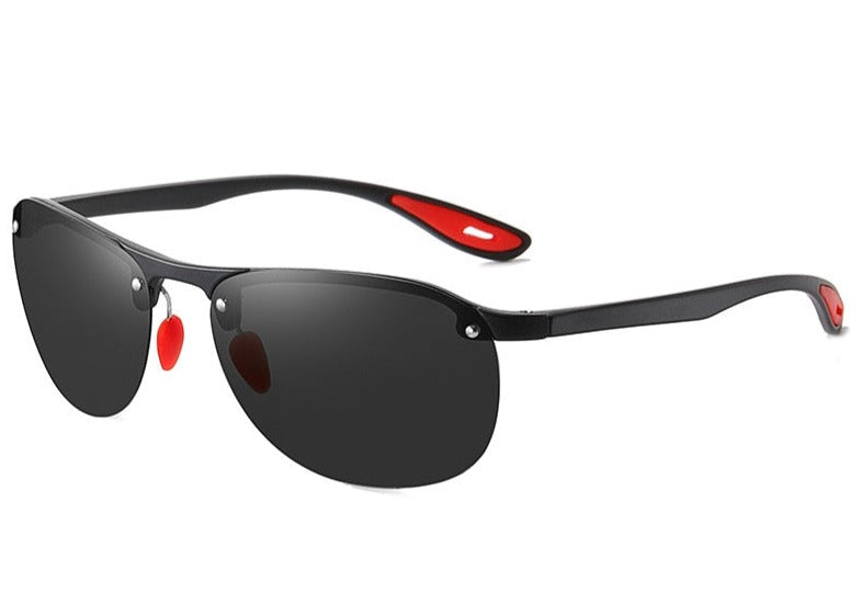 Men's Polarized Oval 'Matrix 101' Plastic Sunglasses