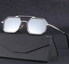 Men's Gothic Hexagonal 'Imogen' Metal Sunglasses