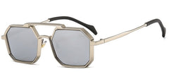 Women's Retro Polygone 'Gladius Eye' Metal Sunglasses