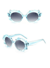 Women's Oval 'Crystal Gem' Plastic Sunglasses