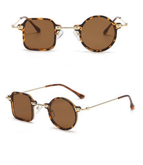 Men's Square Round 'Break Circle ' Metal Sunglasses