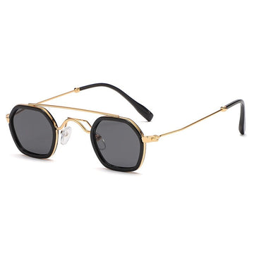 Women's Double Beam 'Peaky Lady' Small Round Sunglasses