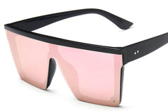 Women's Oversized Square 'Medusa' Plastic Sunglasses