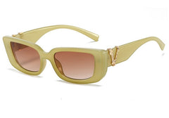 Women's Small Rectangle 'Shawn Shine' Plastic Sunglasses