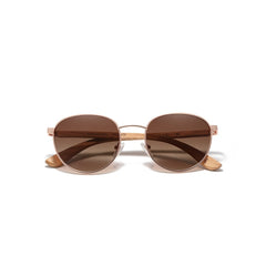 Unisex Polarized Round 'Fire' Handmade Wooden Sunglasses