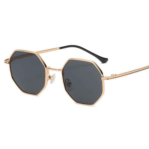 Women's Hexagonal 'Zentea' Metal Sunglasses