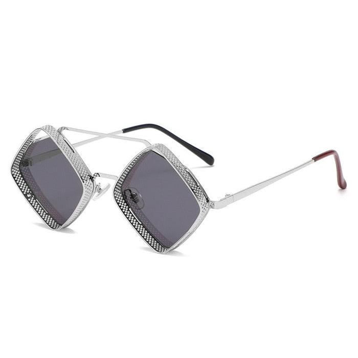 Unisex Retro Steampunk 'Pitch' Metal Sunglasses