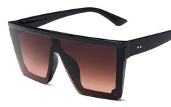 Women's Oversized Square 'Medusa' Plastic Sunglasses